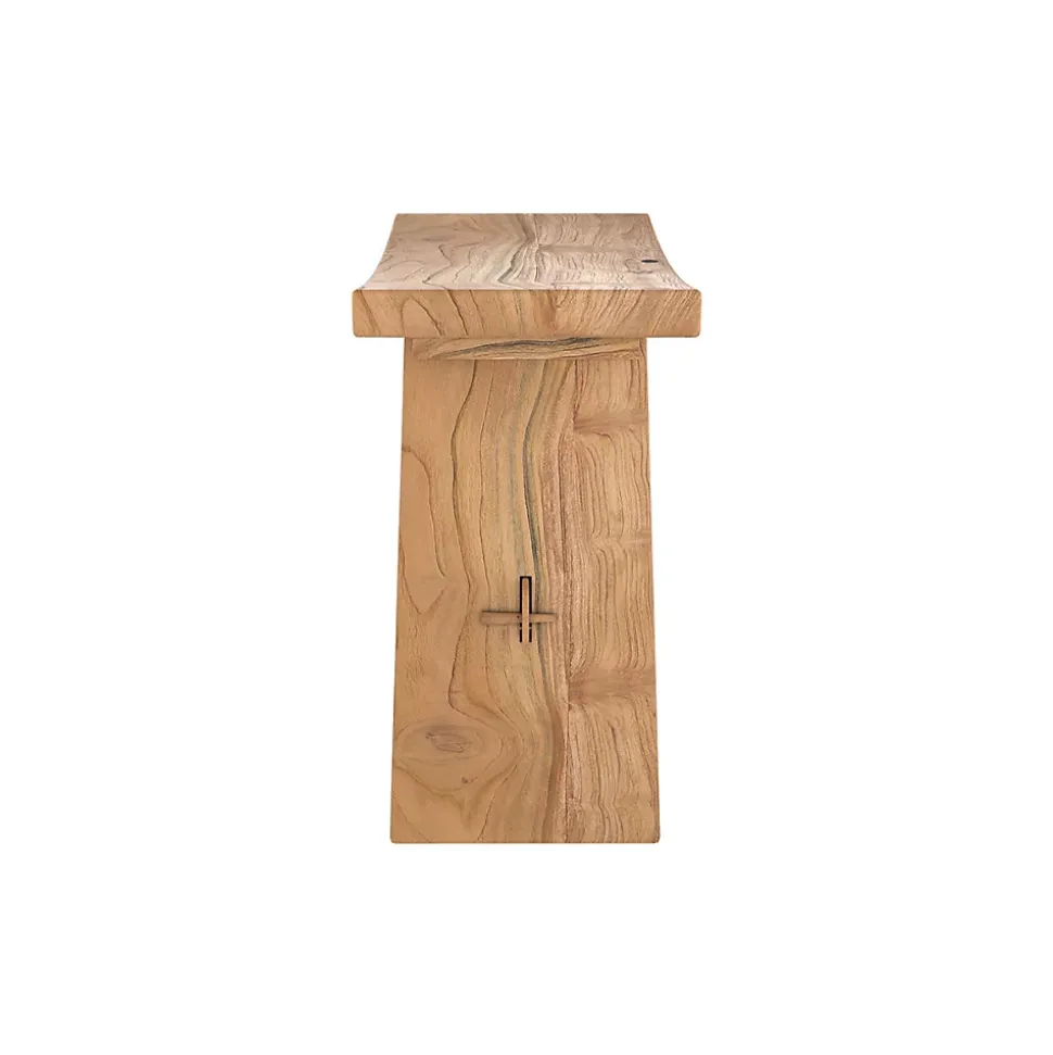 Tabouret en bois de teck recyclé - Eka