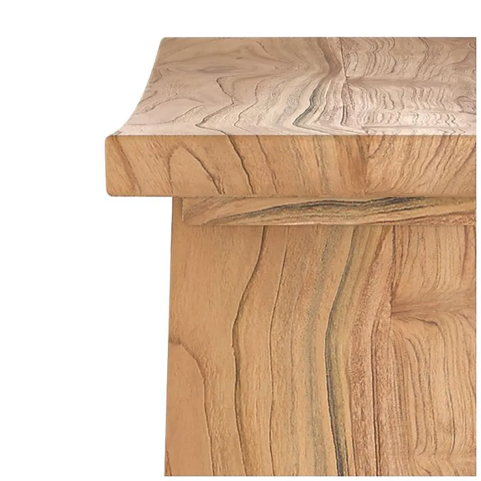 Tabouret en bois de teck recyclé - Eka