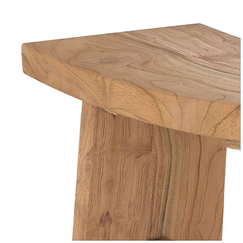 Tabouret en bois de teck recyclé - Eka