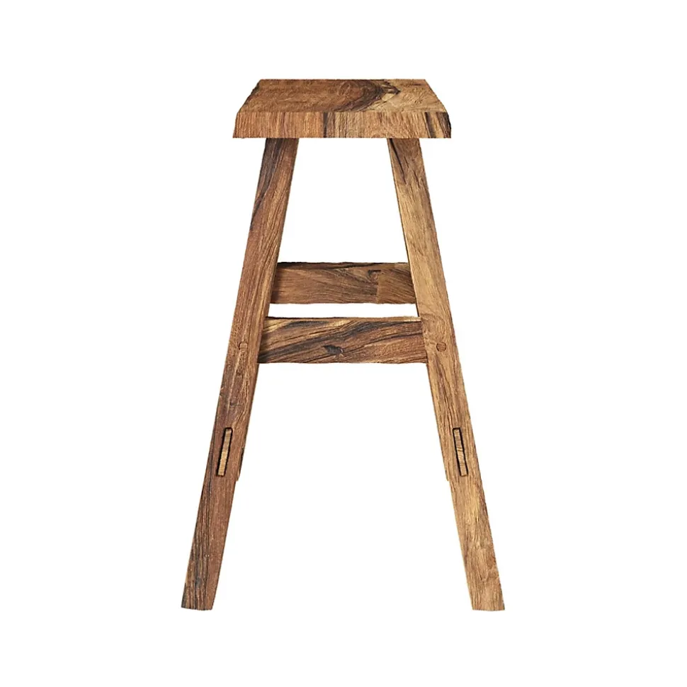 Tabouret en bois de teck recyclé H45 cm - Bob