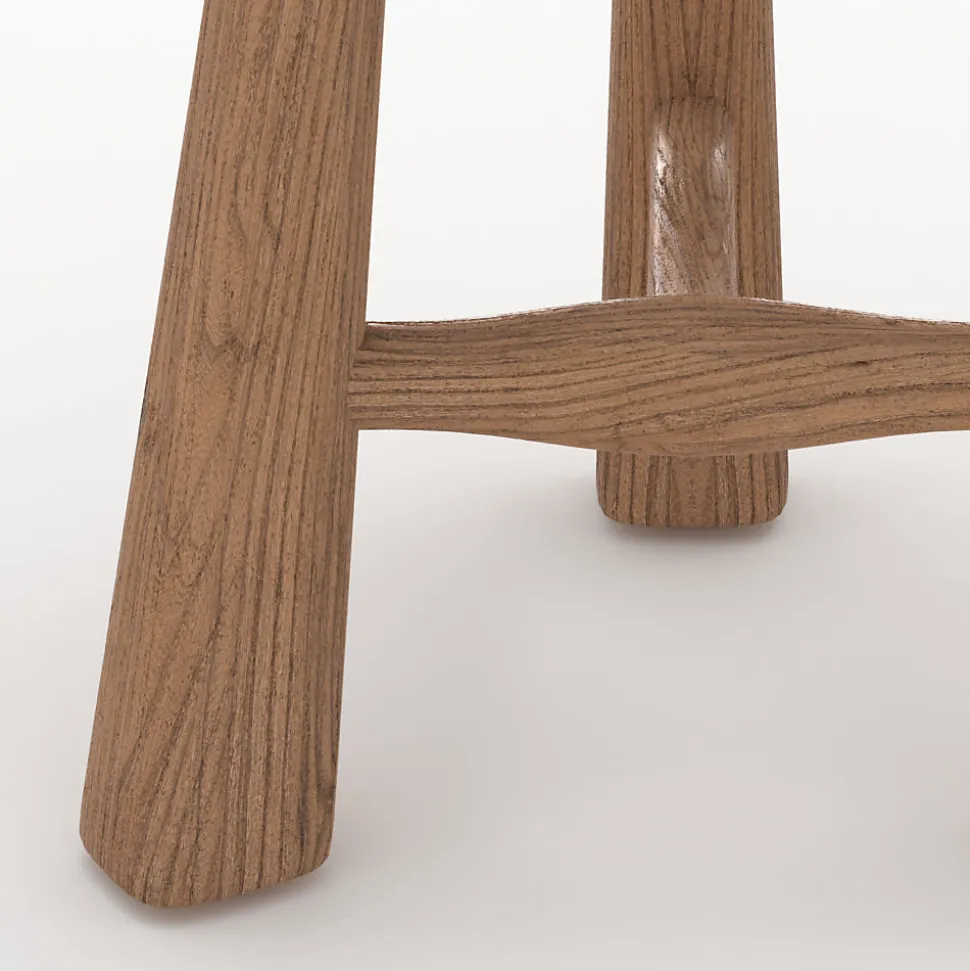 Tabouret en bois d'orme H42 cm - Toby