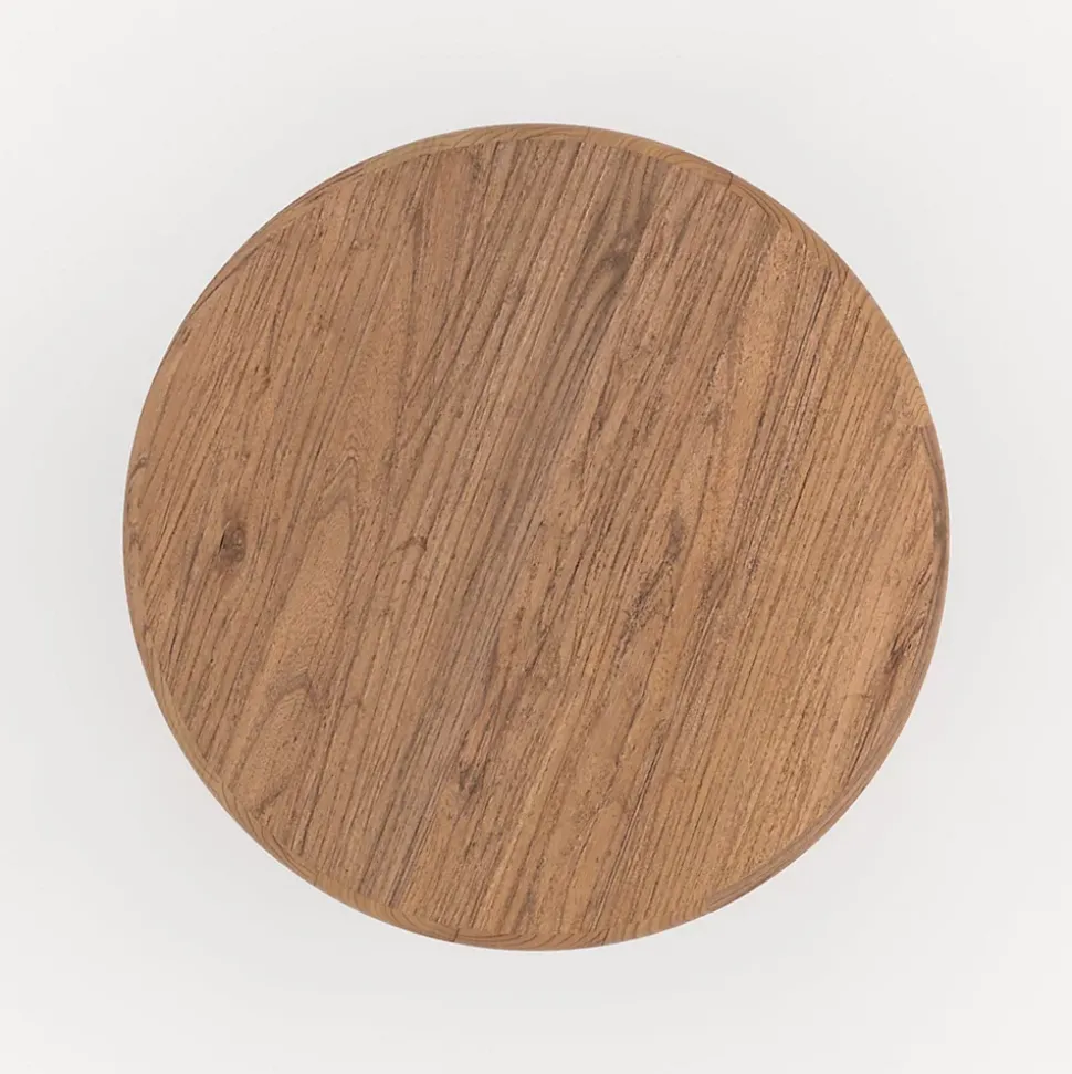 Tabouret en bois d'orme H42 cm - Toby