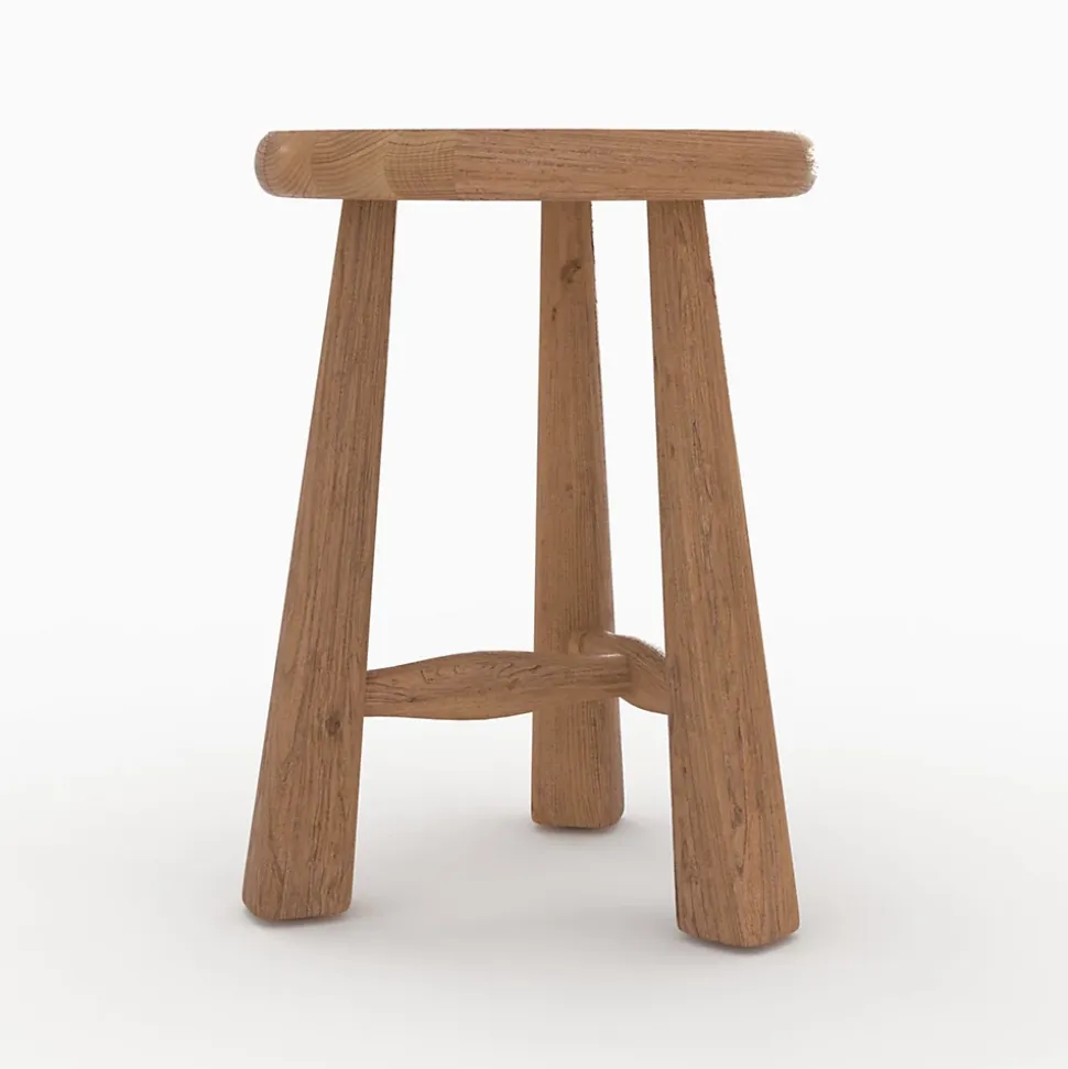 Tabouret en bois d'orme H42 cm - Toby