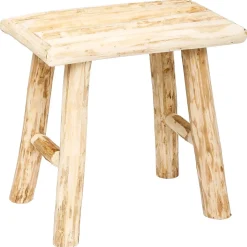 Tabouret en bois Woody - H.32 cm - Naturel