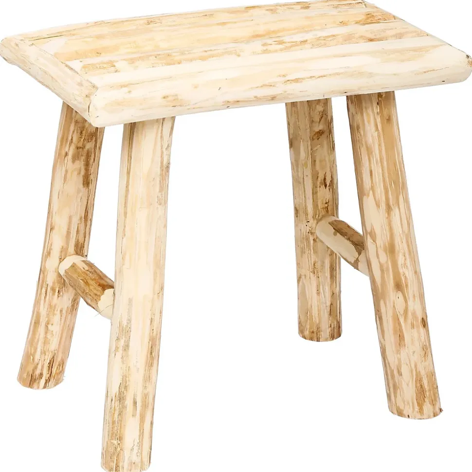 Tabouret en bois Woody - H.32 cm - Naturel