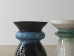 Tabouret en céramique couleur bleu marine