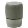 Tabouret en céramique couleur taupe