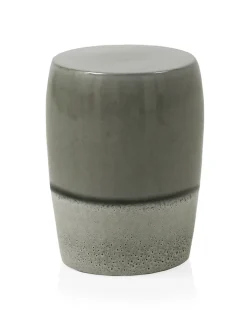 Tabouret en céramique couleur taupe