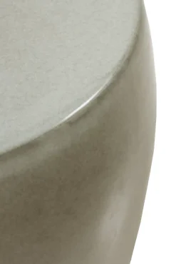 Tabouret en céramique couleur taupe
