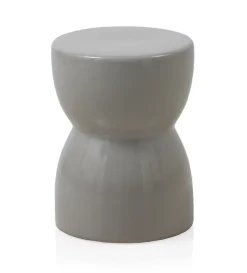 Tabouret en céramique, couleur gris