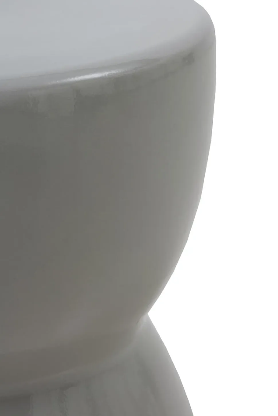Tabouret en céramique, couleur gris