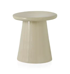 Tabouret en céramique couleur beige