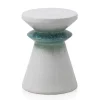 Tabouret en céramique couleur blanc