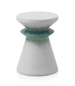Tabouret en céramique couleur blanc