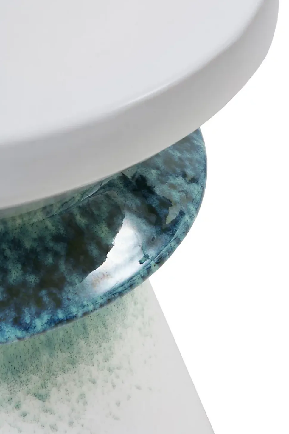 Tabouret en céramique couleur blanc