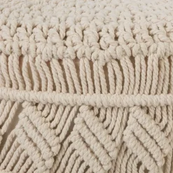 Tabouret en macramé Savana - H 42 cm