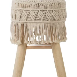 Tabouret en macramé Savana - H 42 cm