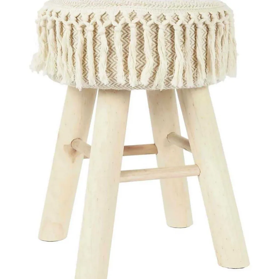 Tabouret en pin Pampa - Beige - 28 x 28 x 40 Type: Pouf & tabouret bas