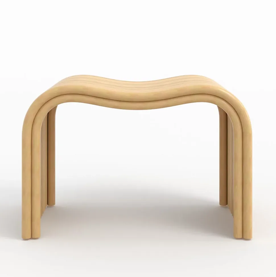 Tabouret en rotin naturel 68 cm - Wave