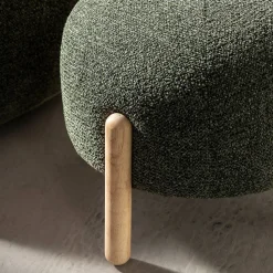 Tabouret en tissu bouclette Nério