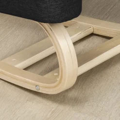 Tabouret ergonomique - siège assis à genoux - chaise à genoux grand confort - bois bouleau polyester noir