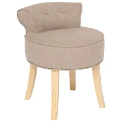 Tabouret Firmin pin beige 58x49x46cm - Atmosphera