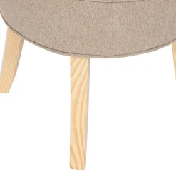 Tabouret Firmin pin beige 58x49x46cm - Atmosphera
