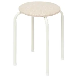 Tabouret Flexy Plus beige en tissu chiné - Beige- 5five