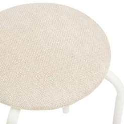 Tabouret Flexy Plus beige en tissu chiné - Beige- 5five