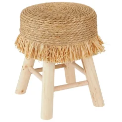 Tabouret Gimpo pin beige D30x40cm - Atmosphera