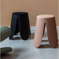 Tabouret Keystone avec assise bouclette