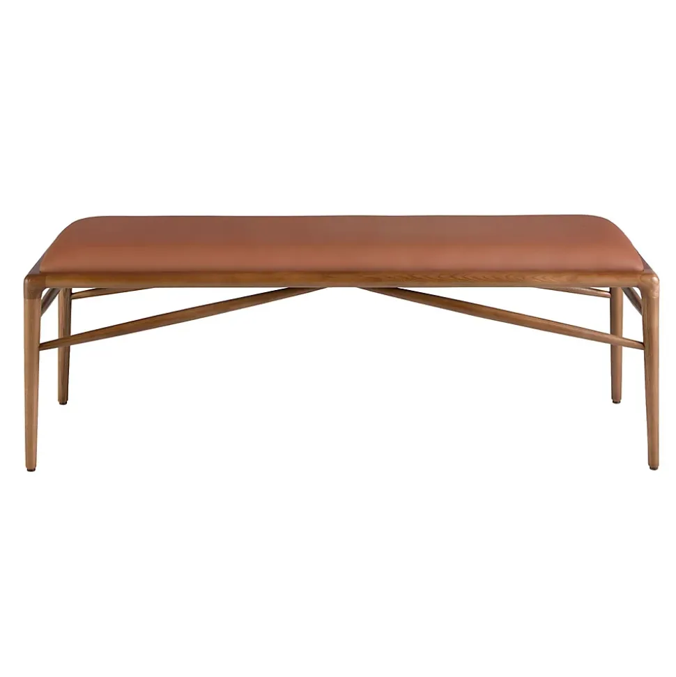 Tabouret Moderne en Similicuir Marron pour Chambre à Coucher