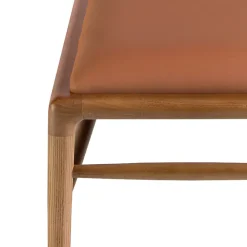 Tabouret Moderne en Similicuir Marron pour Chambre à Coucher