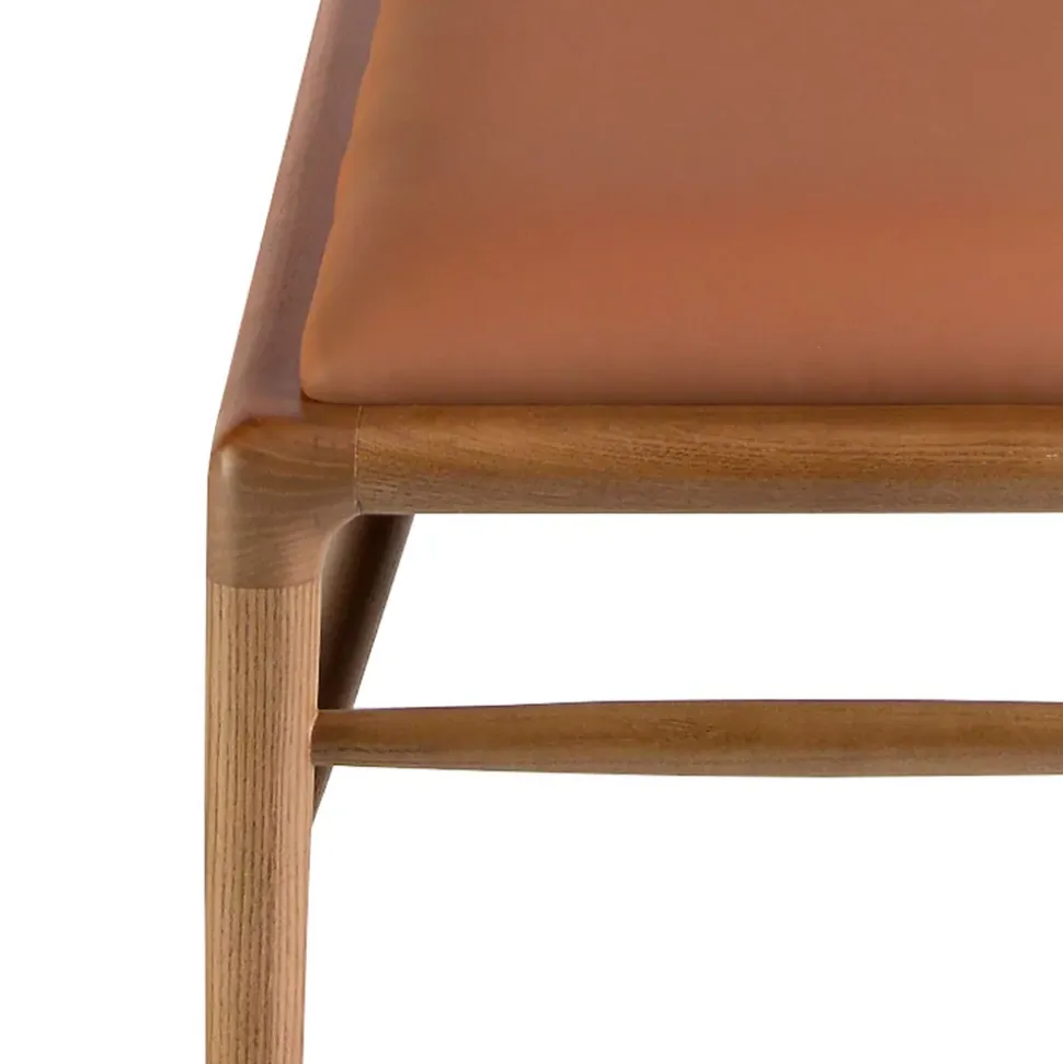 Tabouret Moderne en Similicuir Marron pour Chambre à Coucher