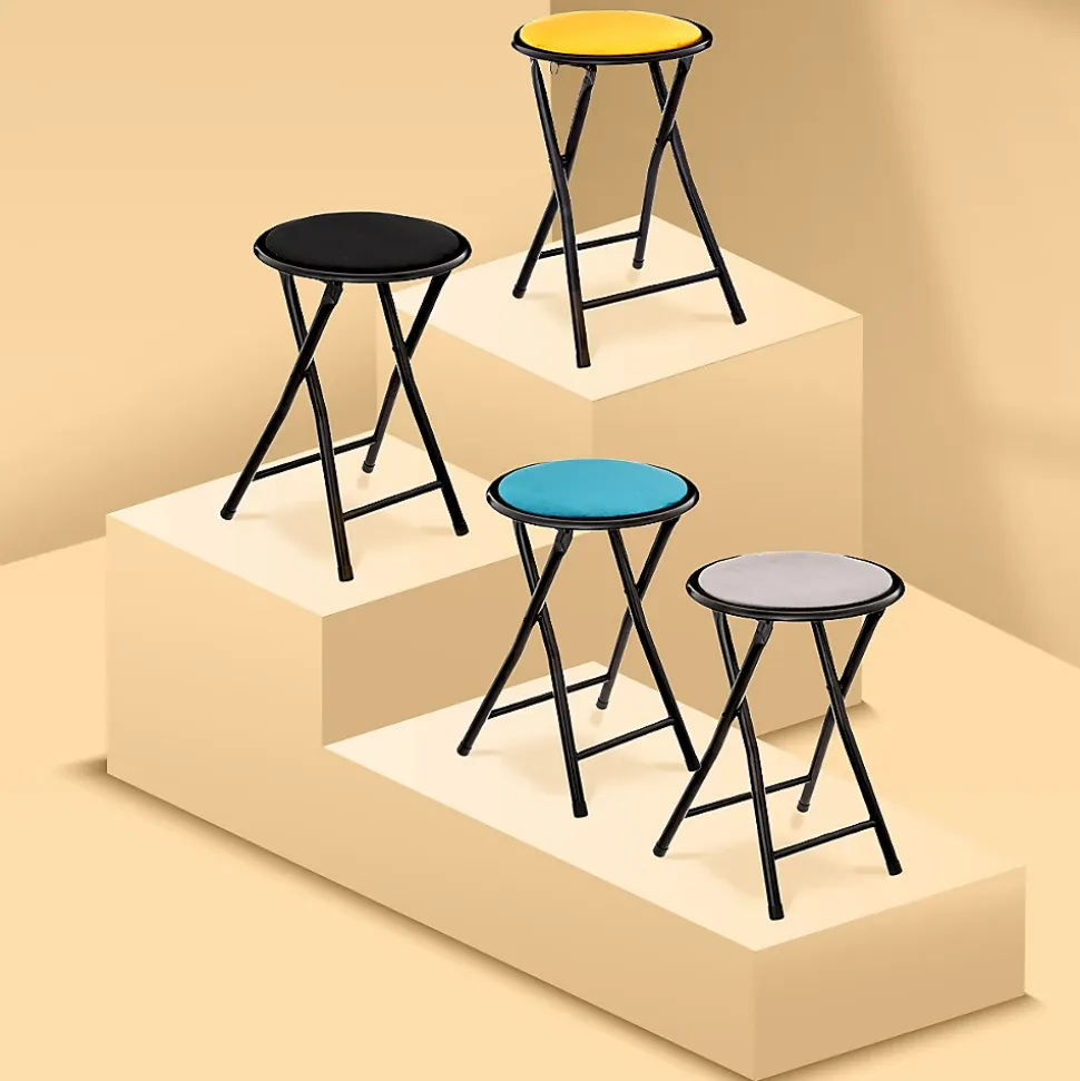 Tabouret pliant Velours Gris - 5Five