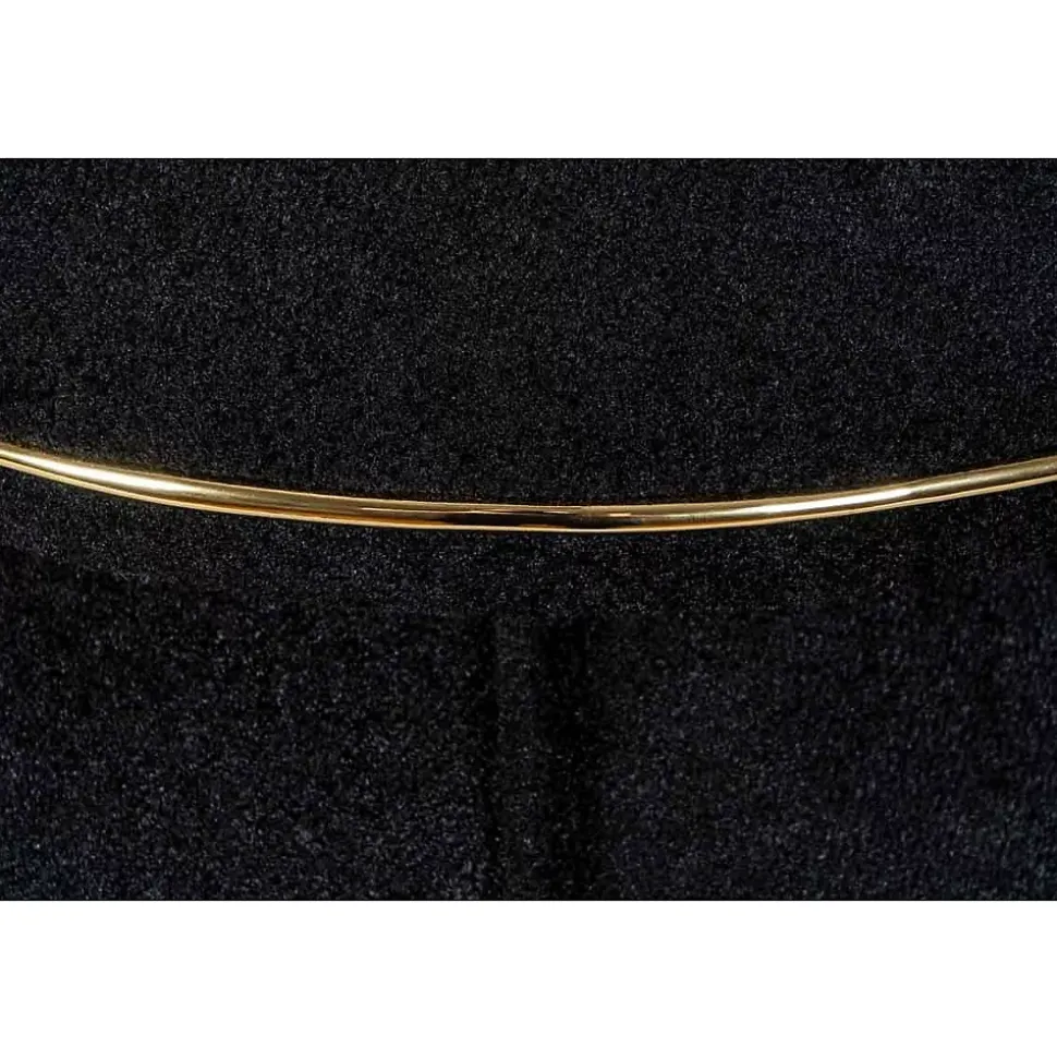 Tabouret Rond Déco "Corin" 55cm Noir & Or