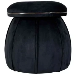 Tabouret Rond Design "Corin" 55cm Noir & Gris
