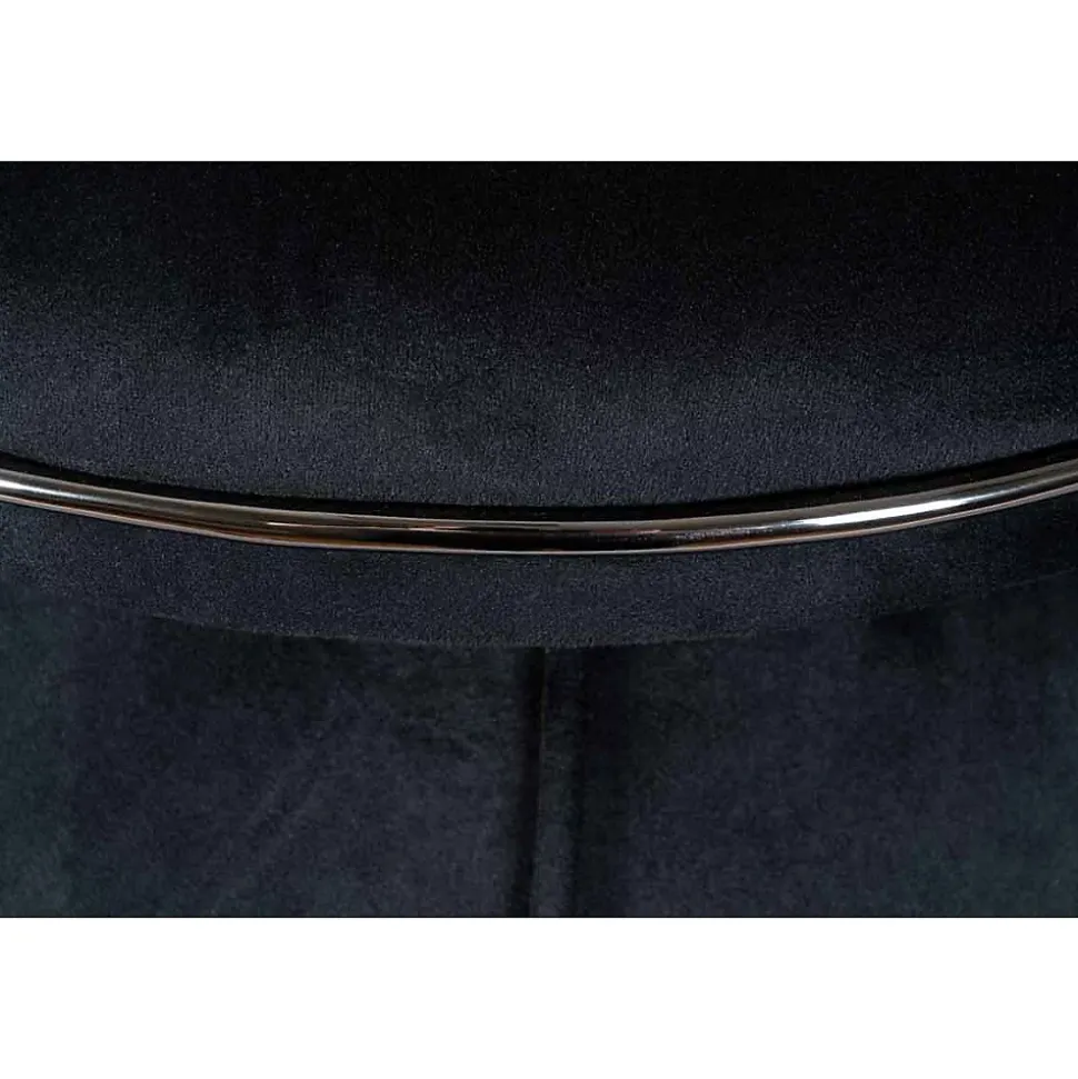 Tabouret Rond Design "Corin" 55cm Noir & Gris