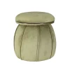 Tabouret Rond Design "Corin" 55cm Vert & Gris