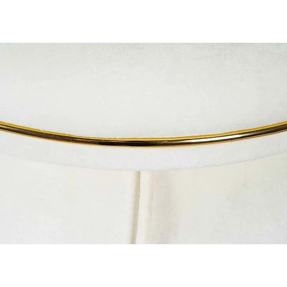 Tabouret Rond Design "Corin" 55cm Ivoire & Or