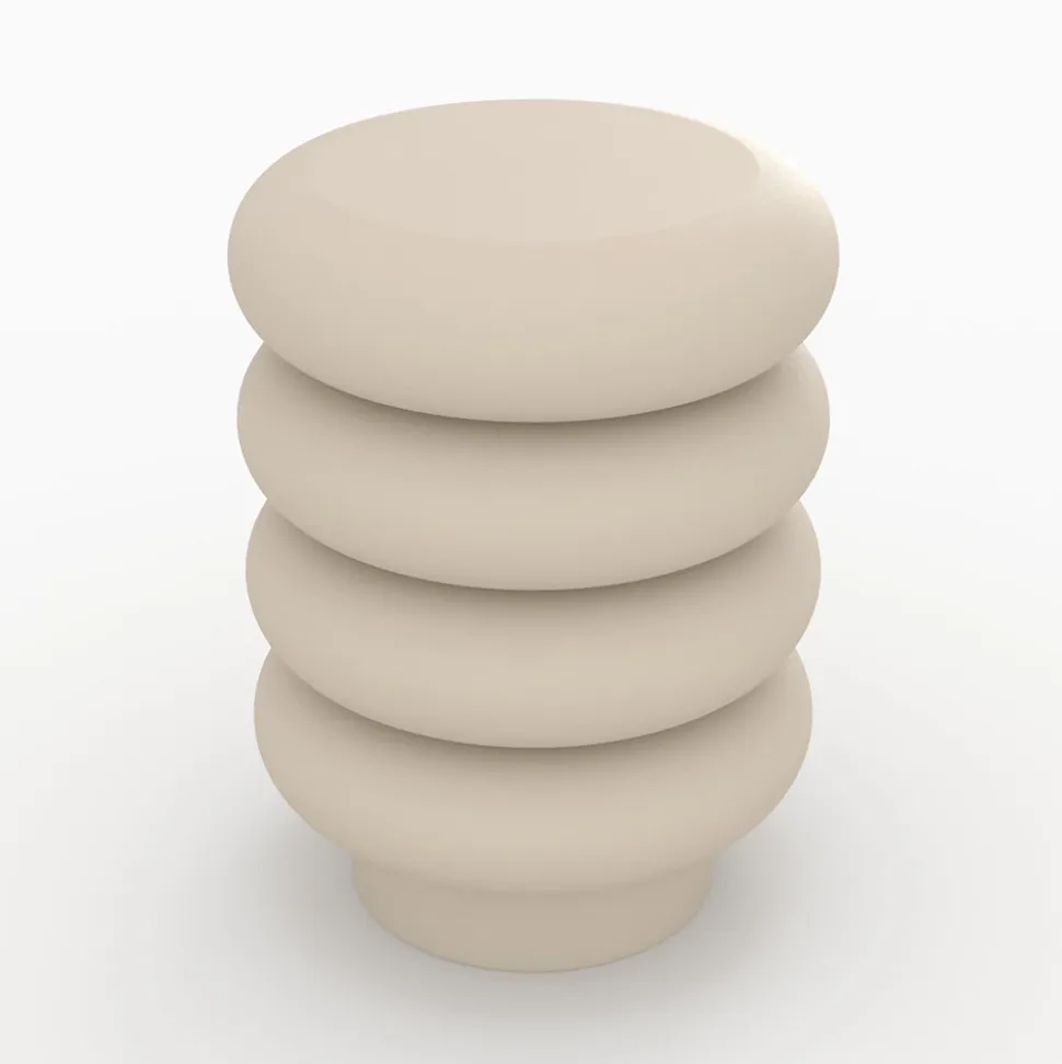 Tabouret rond en métal gris H41 cm - Félicie