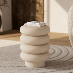 Tabouret rond en métal gris H41 cm - Félicie