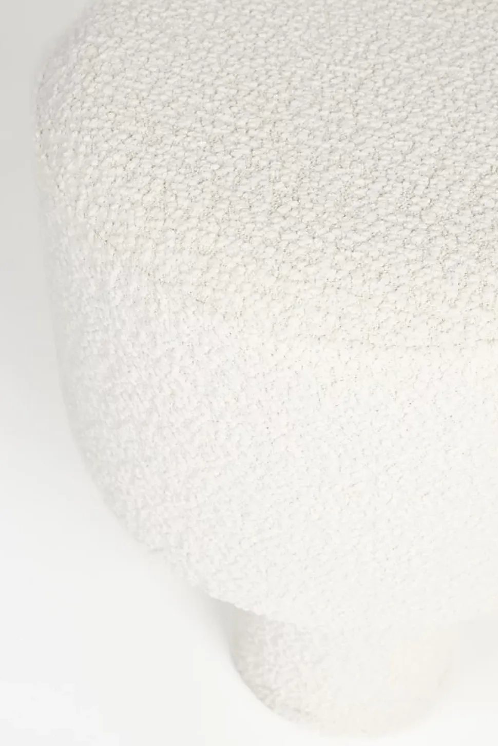Tabouret rond en tissu bouclette diamètre : 40cm - MARCOS - Boite à design