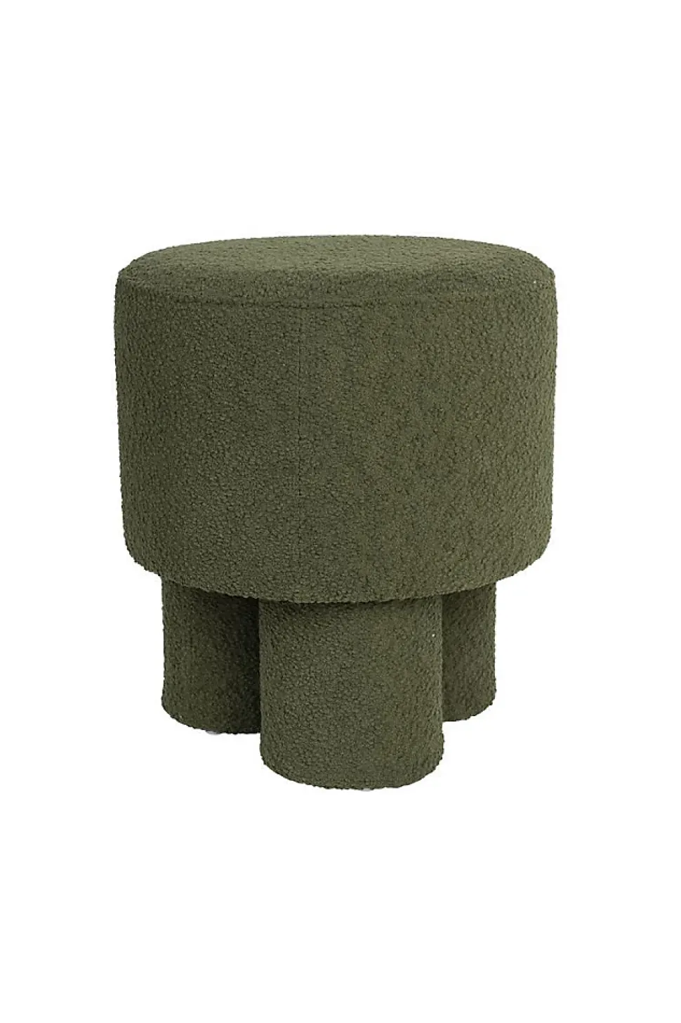 Tabouret rond en tissu bouclette diamètre : 40cm - MARCOS - Boite à design