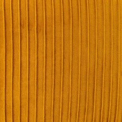 Tabouret Solaro moutarde en velours plissé - Atmosphera