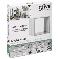Étagère 1 case Effet chêne gris Mix N' Modul - 5Five