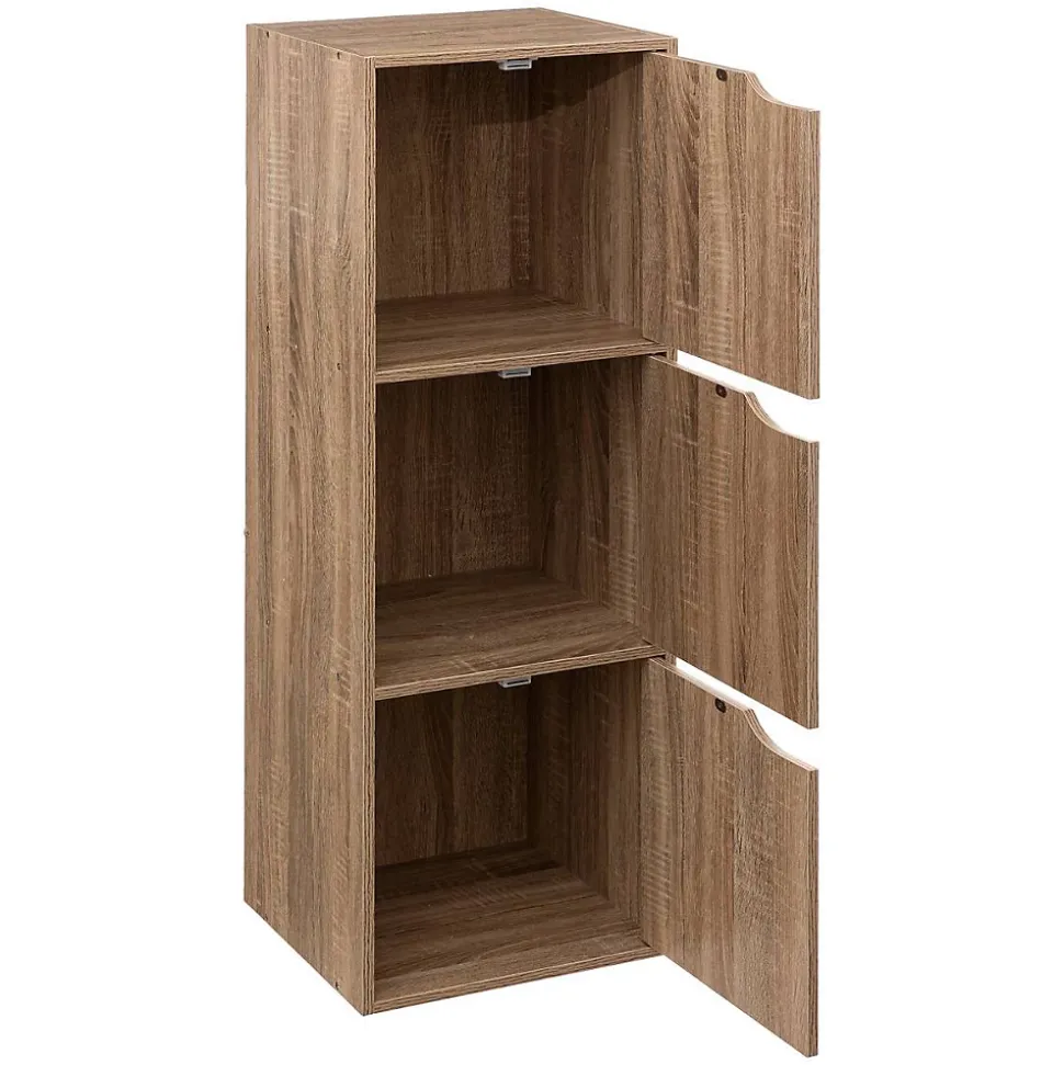 Étagère 3 cases avec portes Effet chêne naturel Mix N' Modul - 5Five