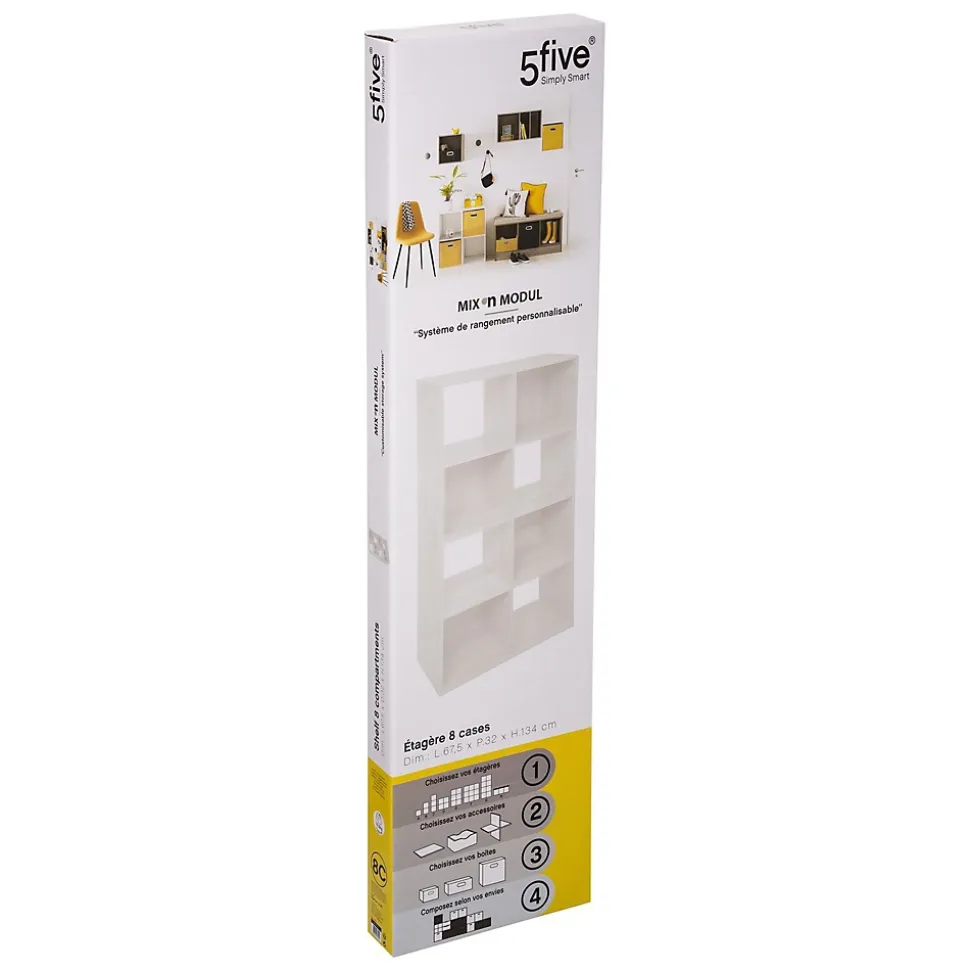 Étagère 8 cases Blanc Mix N' Modul - 5Five