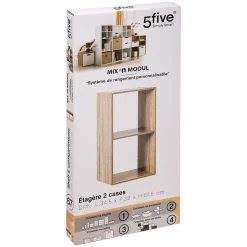 Étagère 2 cases Effet bois naturel Mix N' Modul - 5Five