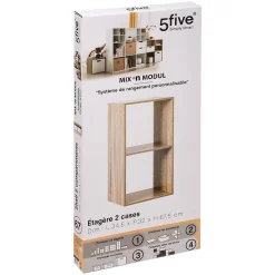 Étagère 2 cases Effet bois naturel Mix N' Modul - 5Five